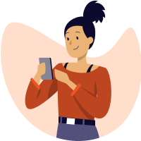 Marketing manager checking her phone
