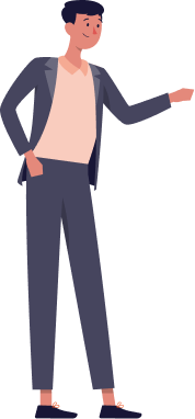 Man presenting a conversion funnel