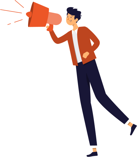 Man with a megaphone